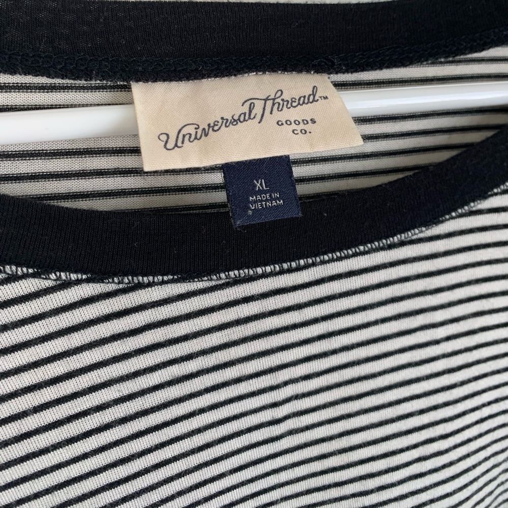 Black + White Striped Long Sleeve Shirt